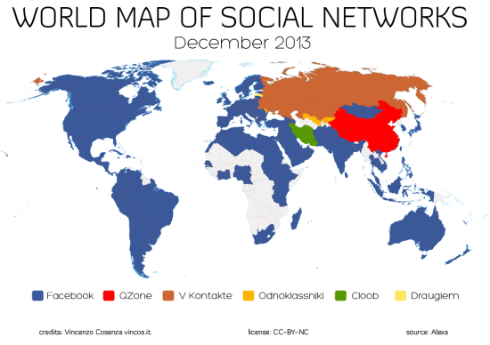 Facebook : réseau social dominant dans 127 pays - BDM