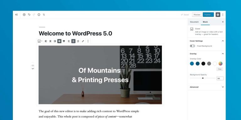 Wordpress 5 gutenberg