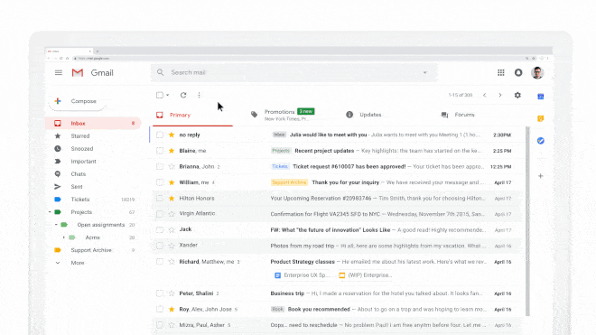 Gmail email dynamique